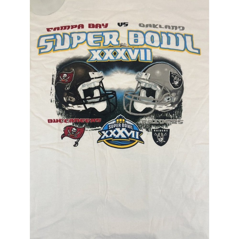 NFL Game Day Super Bowl XXXVII Mug And T Shirt Tampa Bay Bucs vs Oakland Raiders